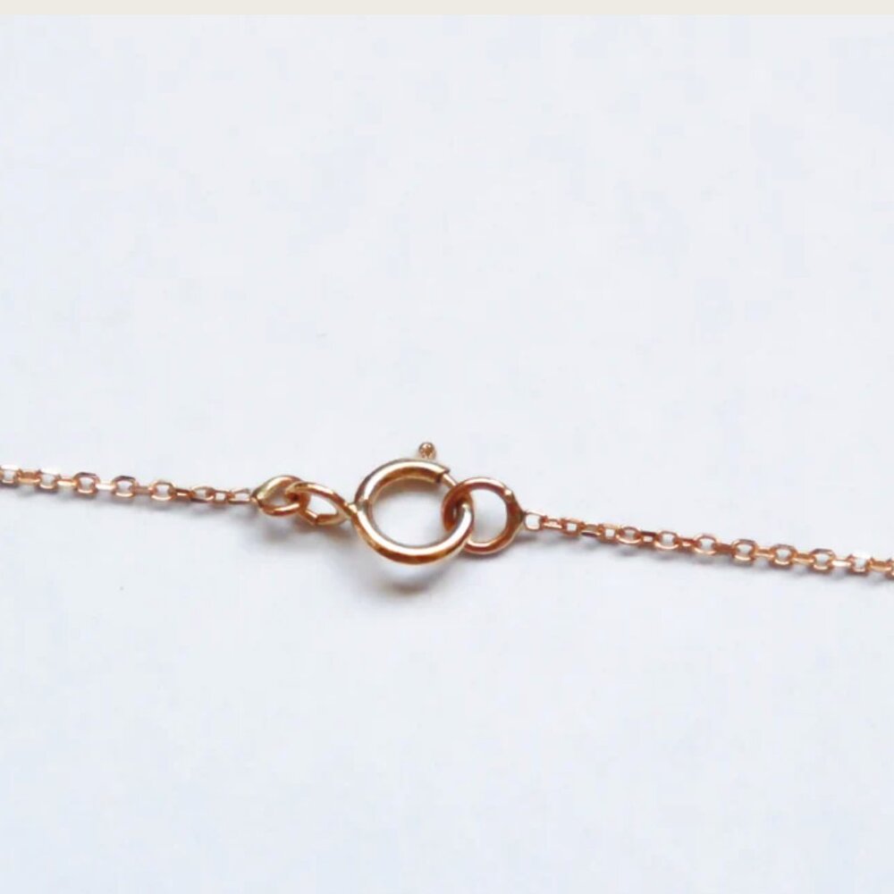 18k Yellow Gold Circle Necklace - Picture 6 of 6